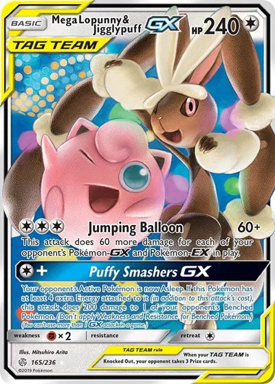 165/236 Mega Lopunny & Jigglypuff GX - Cosmic Eclipse