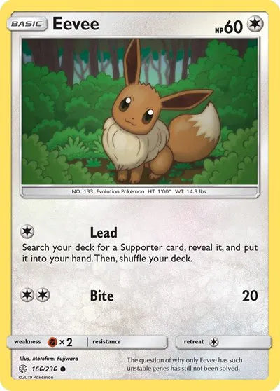 166/236 Eevee Reverse Holo - Cosmic Eclipse