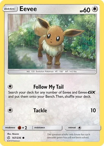 167/236 Eevee Reverse Holo - Cosmic Eclipse