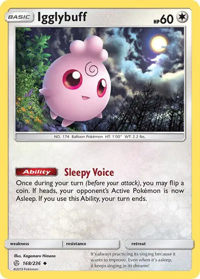 168/236 Igglybuff Reverse Holo - Cosmic Eclipse