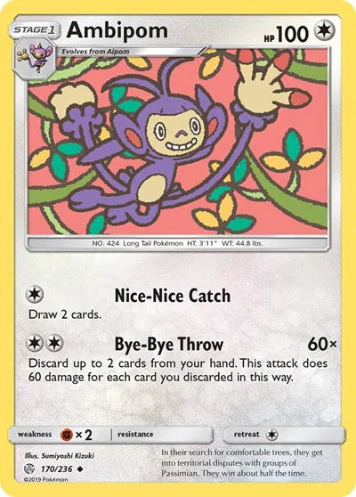 170/236 Ambipom Reverse Holo - Cosmic Eclipse