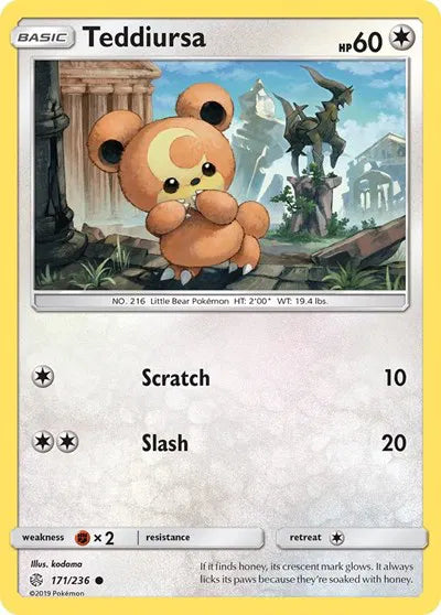 171/236 Teddiursa Reverse Holo - Cosmic Eclipse