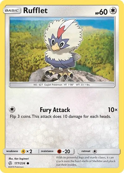 177/236 Rufflet Reverse Holo - Cosmic Eclipse