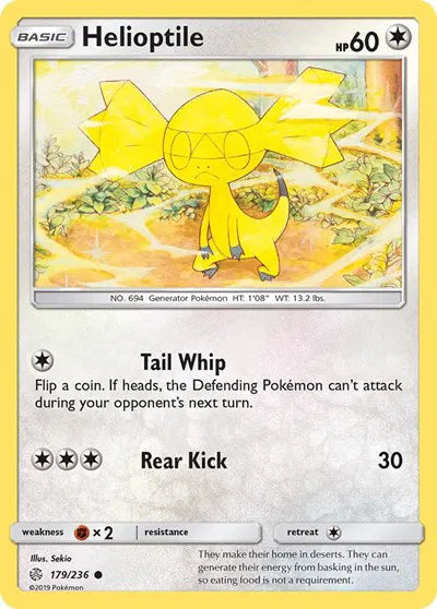 179/236 Helioptile Reverse Holo - Cosmic Eclipse
