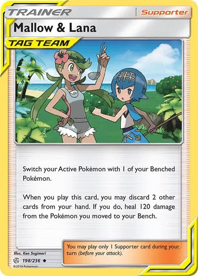 198/236 Mallow & Lana Reverse Holo - Cosmic Eclipse