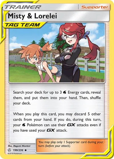199/236 Misty & Lorelei Reverse Holo - Cosmic Eclipse