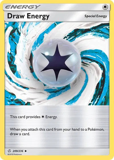 209/236 Draw Energy Reverse Holo - Cosmic Eclipse