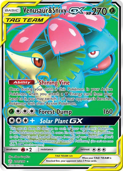 210/236 Venusaur & Snivy GX - Cosmic Eclipse