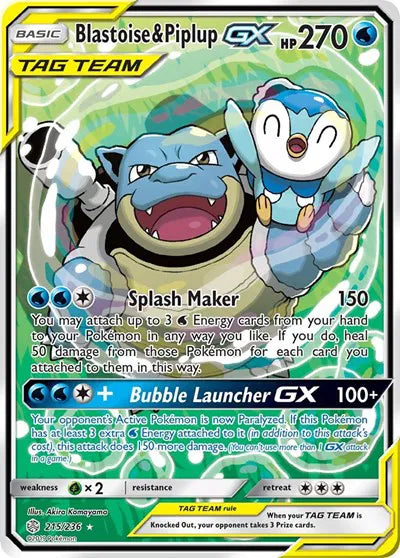 215/236 Blastoise & Pilpup GX - Cosmic Eclipse