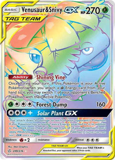 249/236 Venusaur & Snivy GX - Cosmic Eclipse