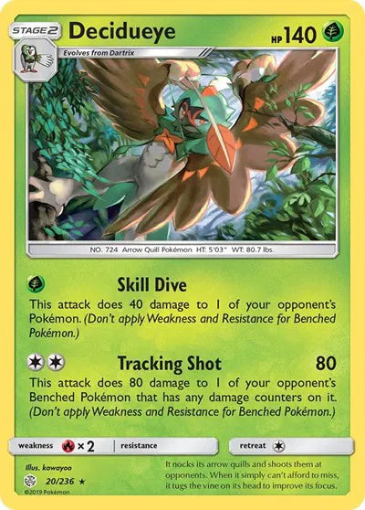 20/236 Decidueye Holofoil - Cosmic Eclipse - Cosmic Eclipse