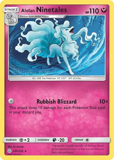 145/236 Alolan Ninetales Holofoil - Cosmic Eclipse