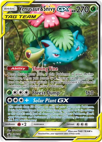 SM229 Venusaur & Snivy GX