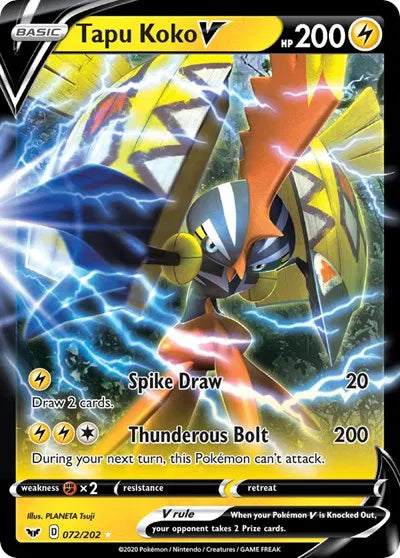 072/202 Tapu Koko V - Sword & Shield