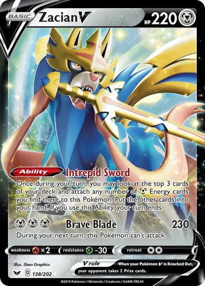 138/202 Zacian V - Sword & Shield