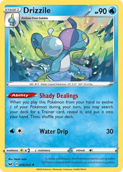 056/202 Drizzle Reverse Holo - Sword & Shield