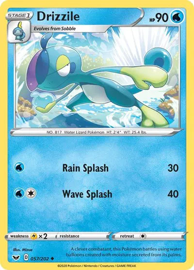 057/202 Drizzle Reverse Holo - Sword & Shield