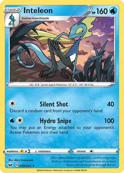 059/202 Inteleon Reverse Holo - Sword & Shield
