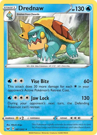 061/202 Drednaw Reverse Holo - Sword & Shield
