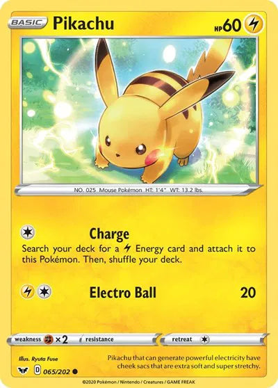 065/202 Pikachu Reverse Holo - Sword & Shield