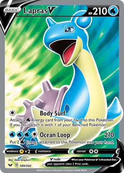189/202 Lapras V - Sword & Shield