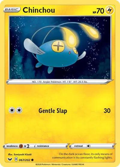 067/202 Chinchou Reverse Holo - Sword & Shield