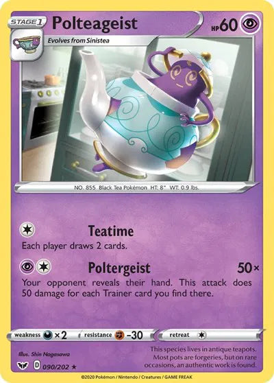 090/202 Polteageist Reverse Holo - Sword & Shield