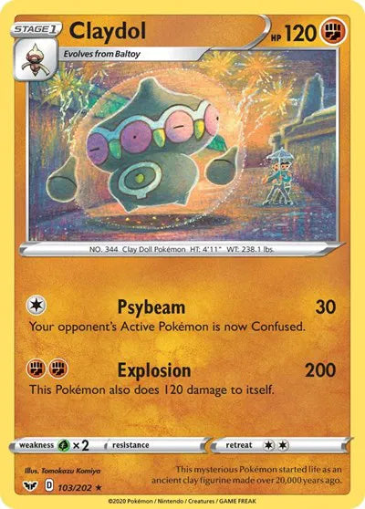 103/202 Claydol Reverse Holo - Sword & Shield