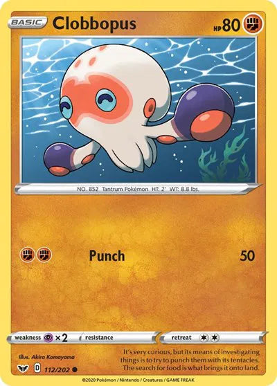 112/202 Clobbopus Reverse Holo - Sword & Shield