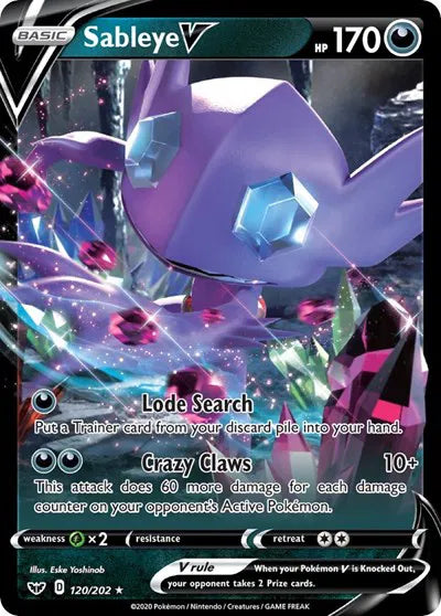 120/202 Sableye V - Sword & Shield