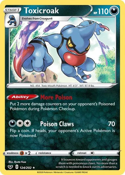 124/202 Toxicroak Holofoil - Sword & Shield