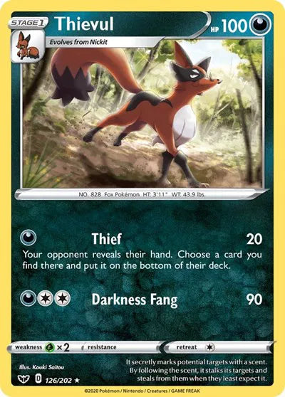 126/202 Thievul Reverse Holo - Sword & Shield
