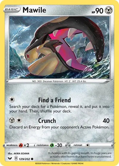 129/202 Mawile Reverse Holo - Sword & Shield