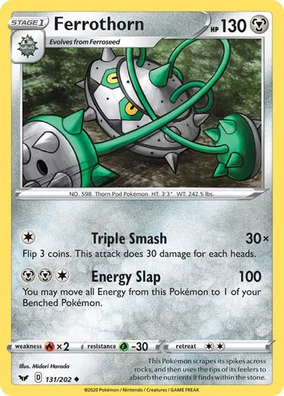 131/202 Ferrothorn Reverse Holo - Sword & Shield