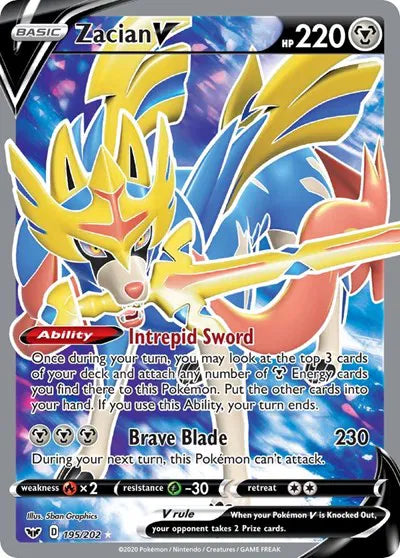 195/202 Zacian V - Sword & Shield
