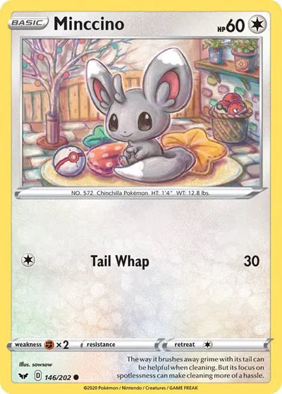 146/202 Minccino Reverse Holo - Sword & Shield