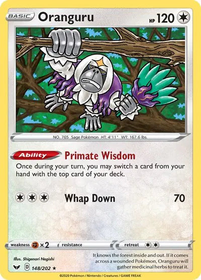 148/202 Oranguru Holofoil - Sword & Shield
