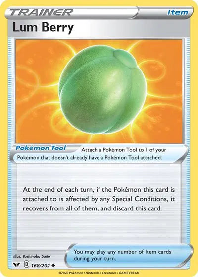 168/202 Lum Berry Reverse Holo - Sword & Shield