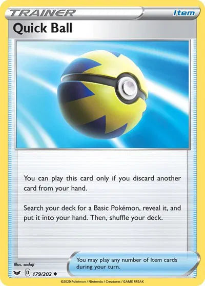 179/202 Quick Ball Reverse Holo - Sword & Shield