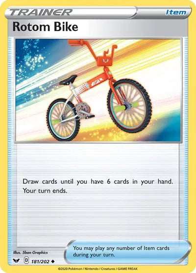 181/202 Rotom Bike Reverse Holo - Sword & Shield