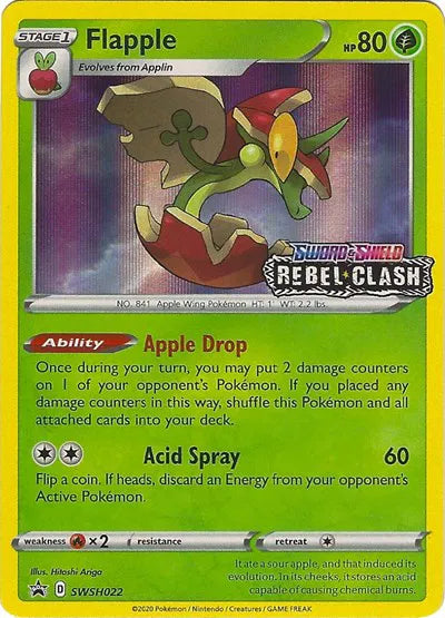 SWSH022 Flapple - SWSH Black Star Promo