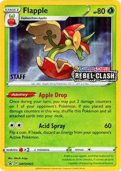 SWSH022 Flapple (Staff) - SWSH Black Star Promo