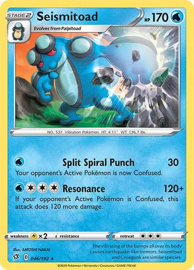 046/192 Seismitoad Reverse Holo - Rebel Clash