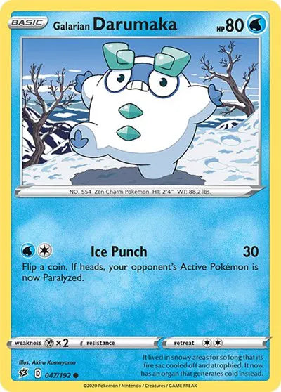 047/192 Galarian Darumaka Reverse Holo - Rebel Clash