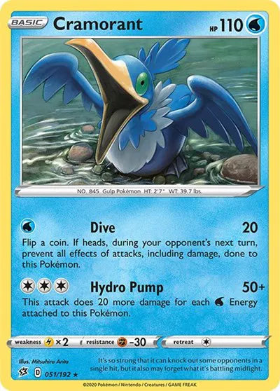 051/192 Cramorant Reverse Holo - Rebel Clash