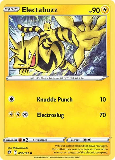 058/192 Electabuzz Reverse Holo - Rebel Clash