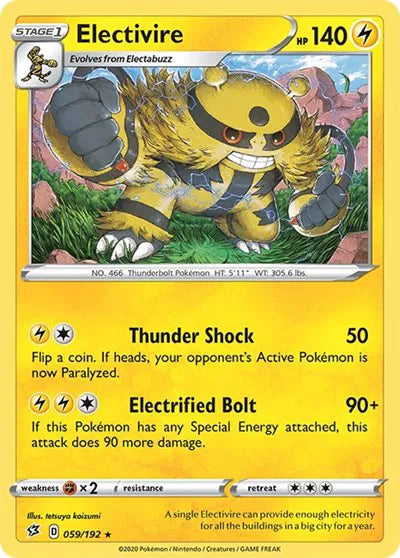 059/192 Electivire Reverse Holo - Rebel Clash