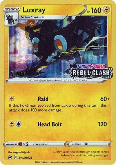 SWSH023 Luxray (Staff) - SWSH Black Star Promo