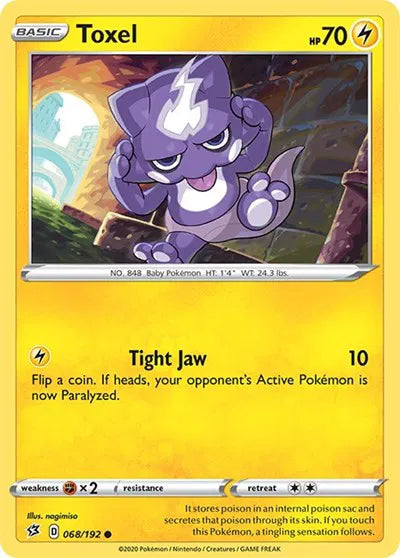 068/192 Toxel Reverse Holo - Rebel Clash