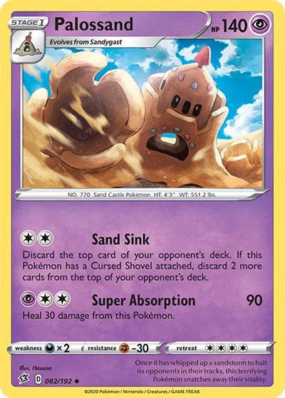 082/192 Palossand Reverse Holo - Rebel Clash
